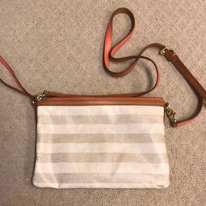 fossil stripped envelope crossbody bag
